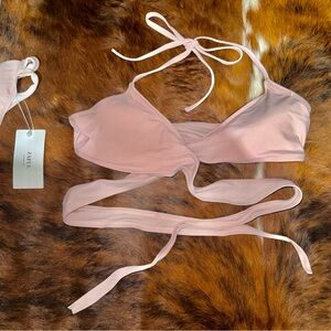 Zaful Pink Wrap Bikini Top